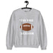 Light gray unisex sweatshirt with football and 