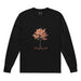 Black long-sleeve shirt with a tree graphic and