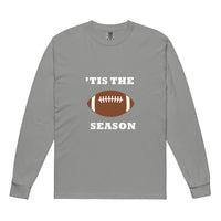 Gray long-sleeve shirt with football graphic and 'TIS THE SEASON