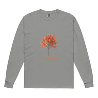Gray long-sleeve shirt with a tree graphic and"It's fall, y'all"