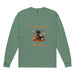 Green long sleeve t-shirt with a dachshund surrounded by autum leaves and pumpins, 