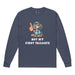 Navy long-sleeve shirt with a dachshund graphic and 