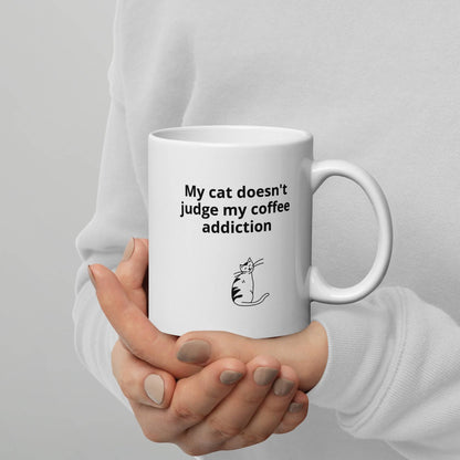 Funny Saying Cat Lovers Coffee Mug - White Ceramic Cap Online
