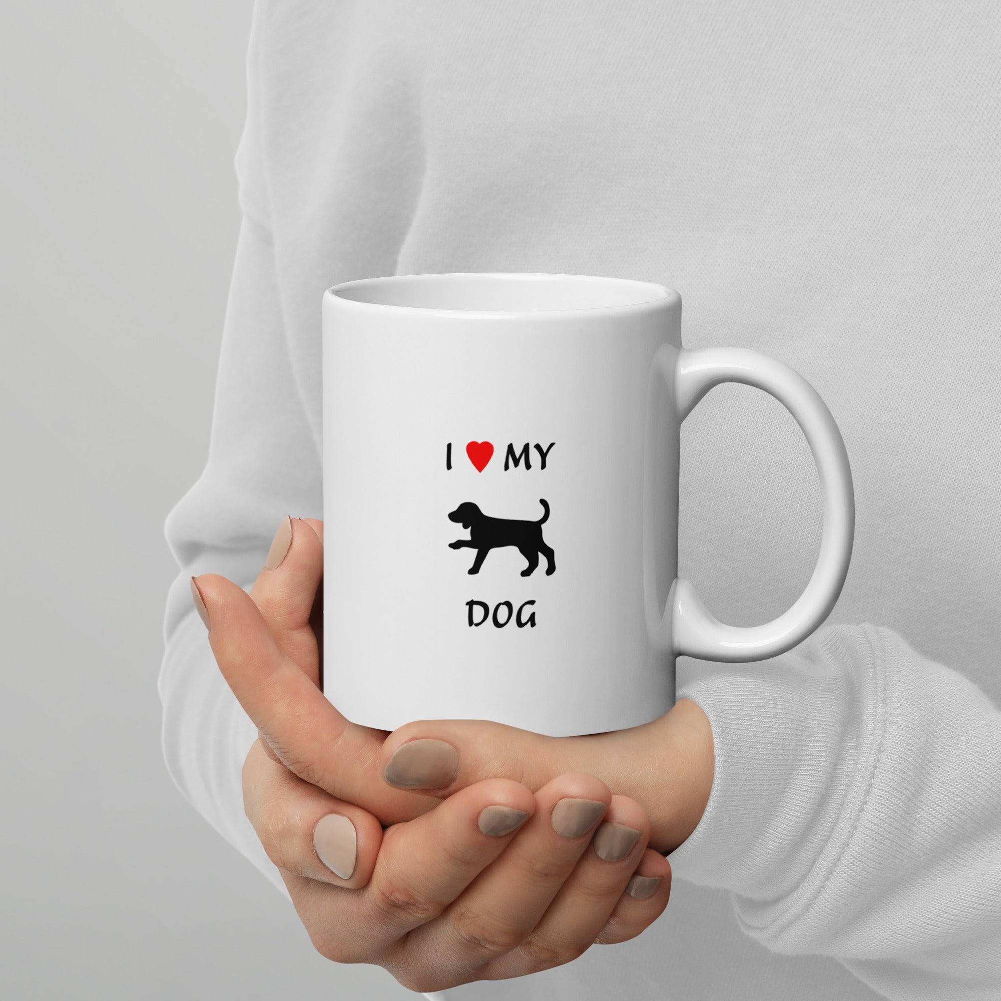 I  ♥ my Dog White Ceramic  Dog Lovers Cup Online