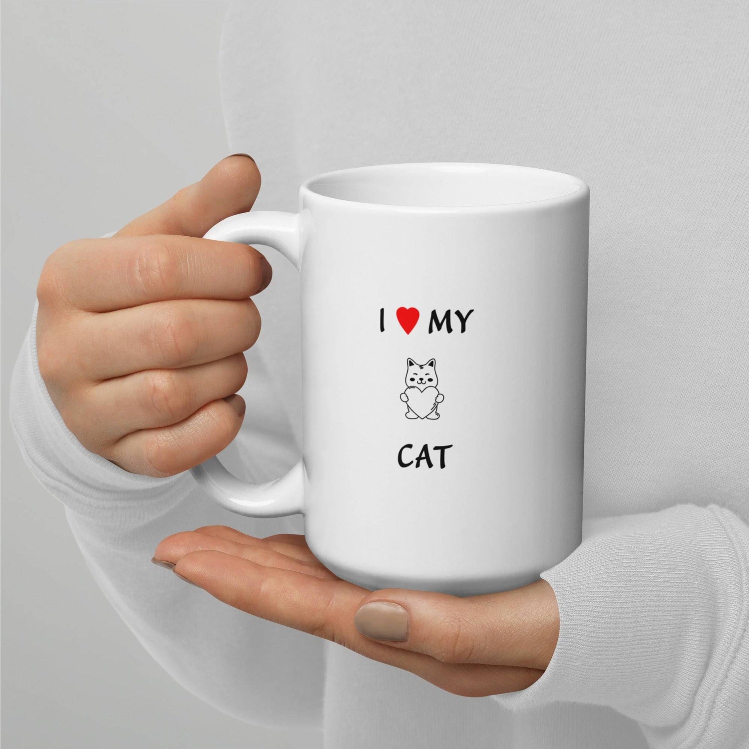 I  ♥ My Cat Printed Coffee Mug - White Ceramic Cup Online