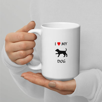 I  ♥ my Dog White Ceramic Dog Lovers Cup Online