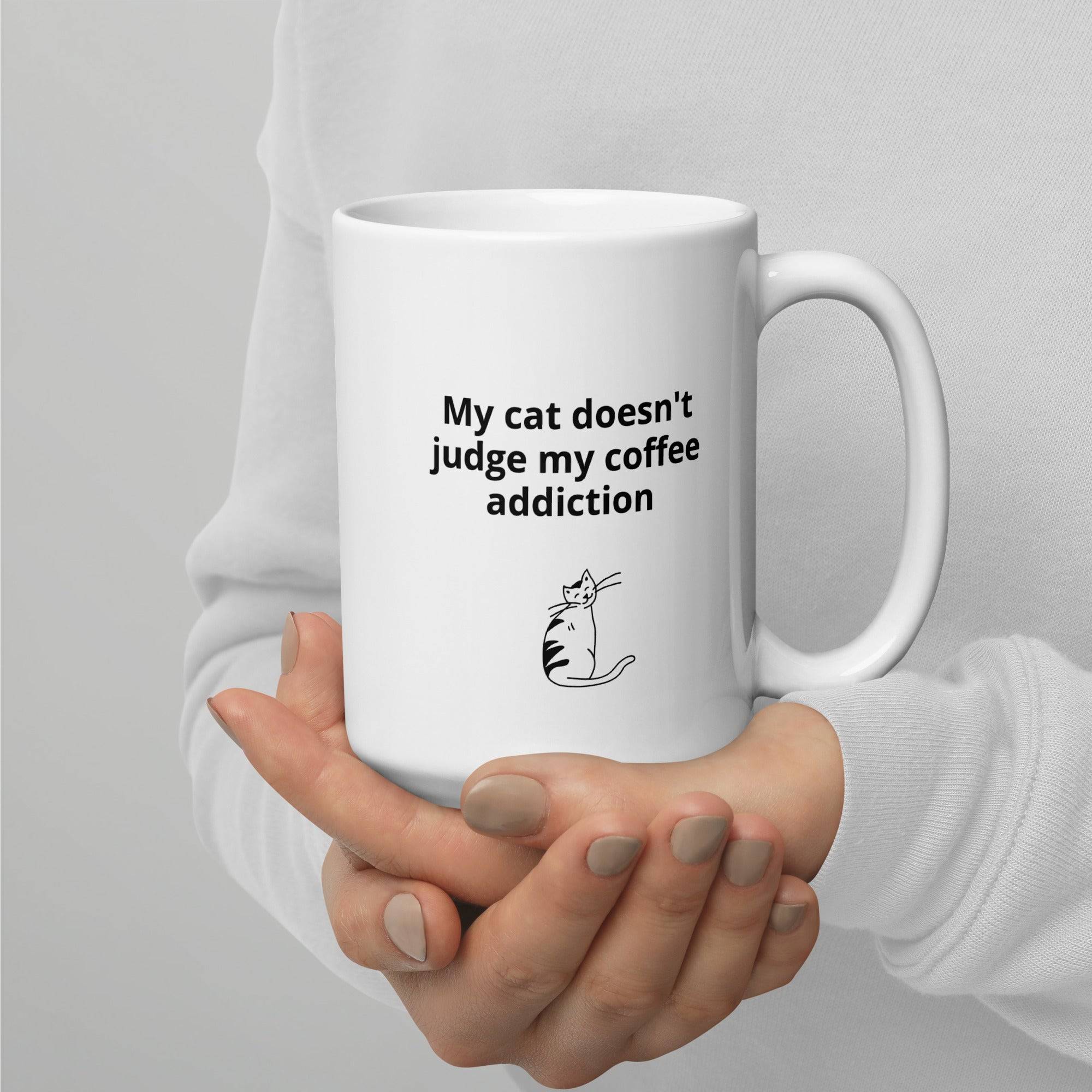 Funny Saying Cat Lovers Coffee Mug - White Ceramic Cap Online