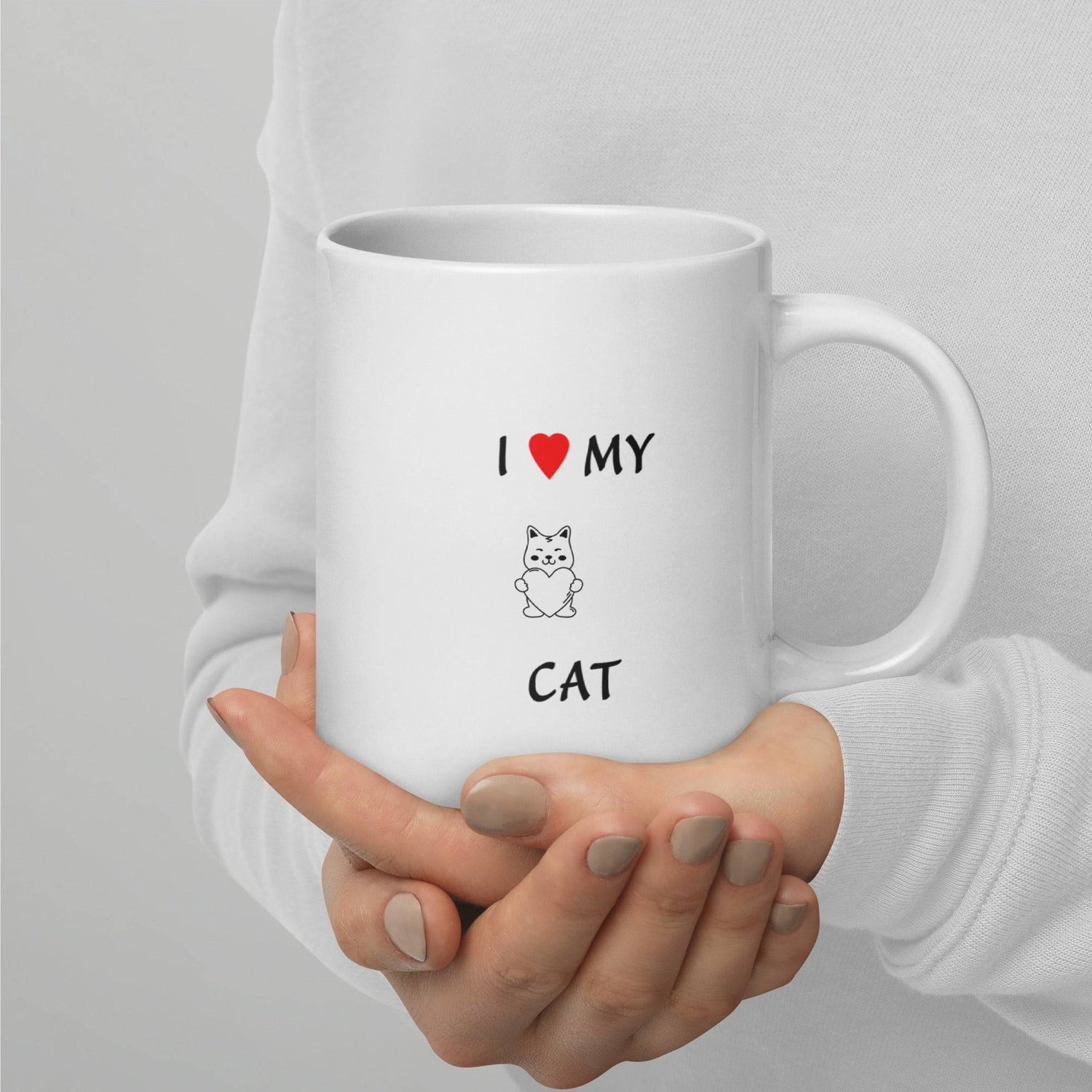 I  ♥ My Cat Printed Coffee Mug - White Ceramic Cup Online